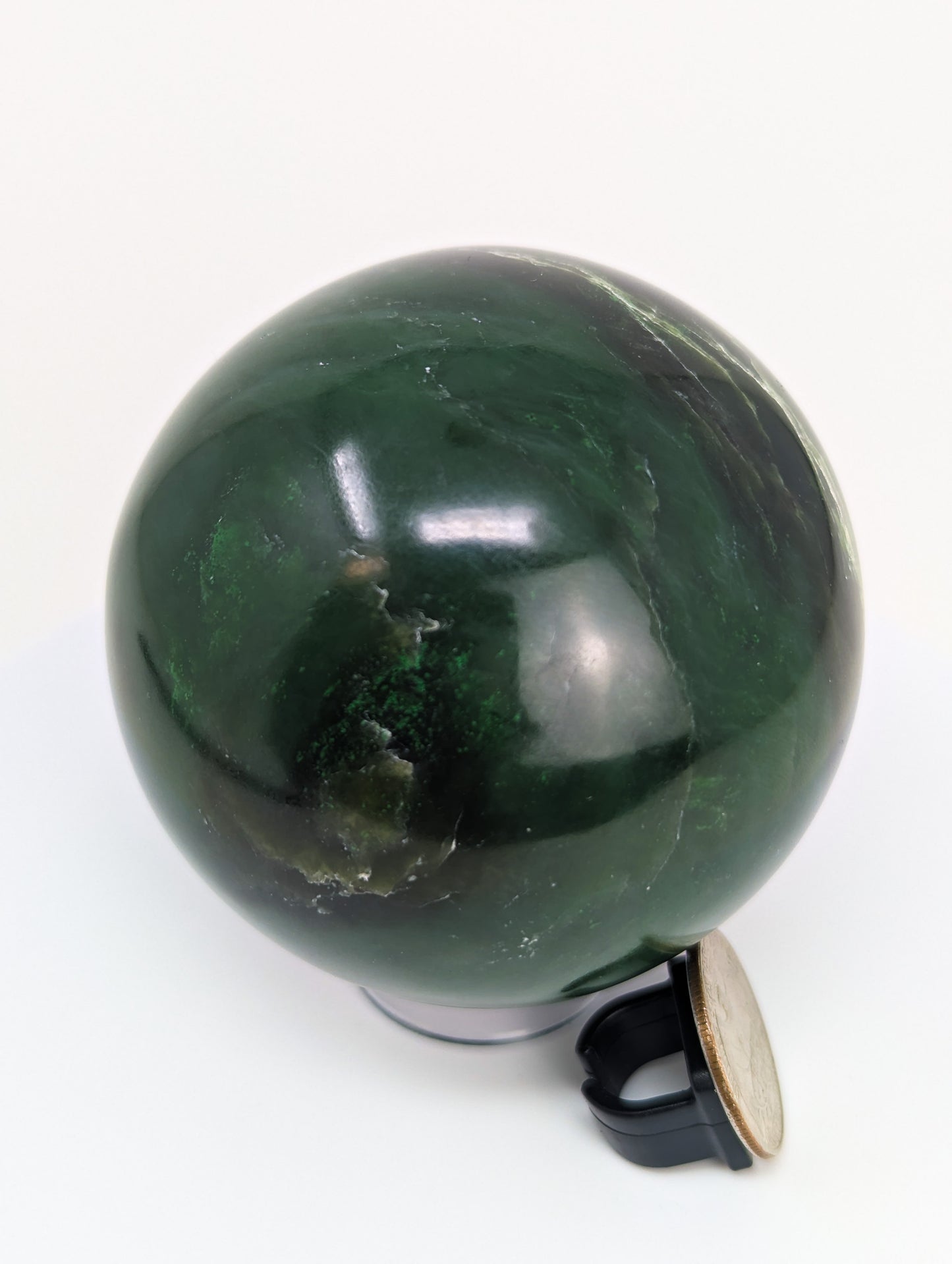 British Columbia Nephrite - Sphere - Grade B+ - 1pc - 652g