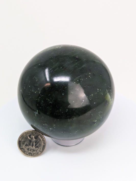 British Columbia Nephrite - Sphere - Grade B+ - 1pc - 757g