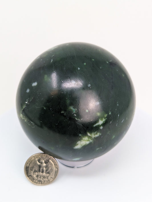 British Columbia Nephrite - Sphere - Grade B+ - 1pc - 835g