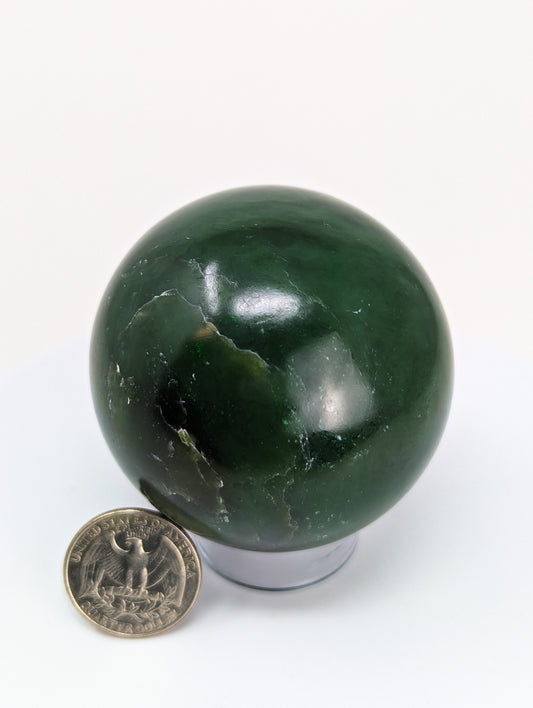 British Columbia Nephrite - Sphere - B Grade - 1pc - 394g