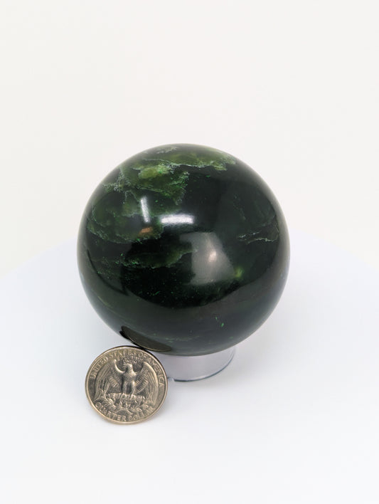 British Columbia Nephrite - Sphere - Grade B - 1pc - 407g