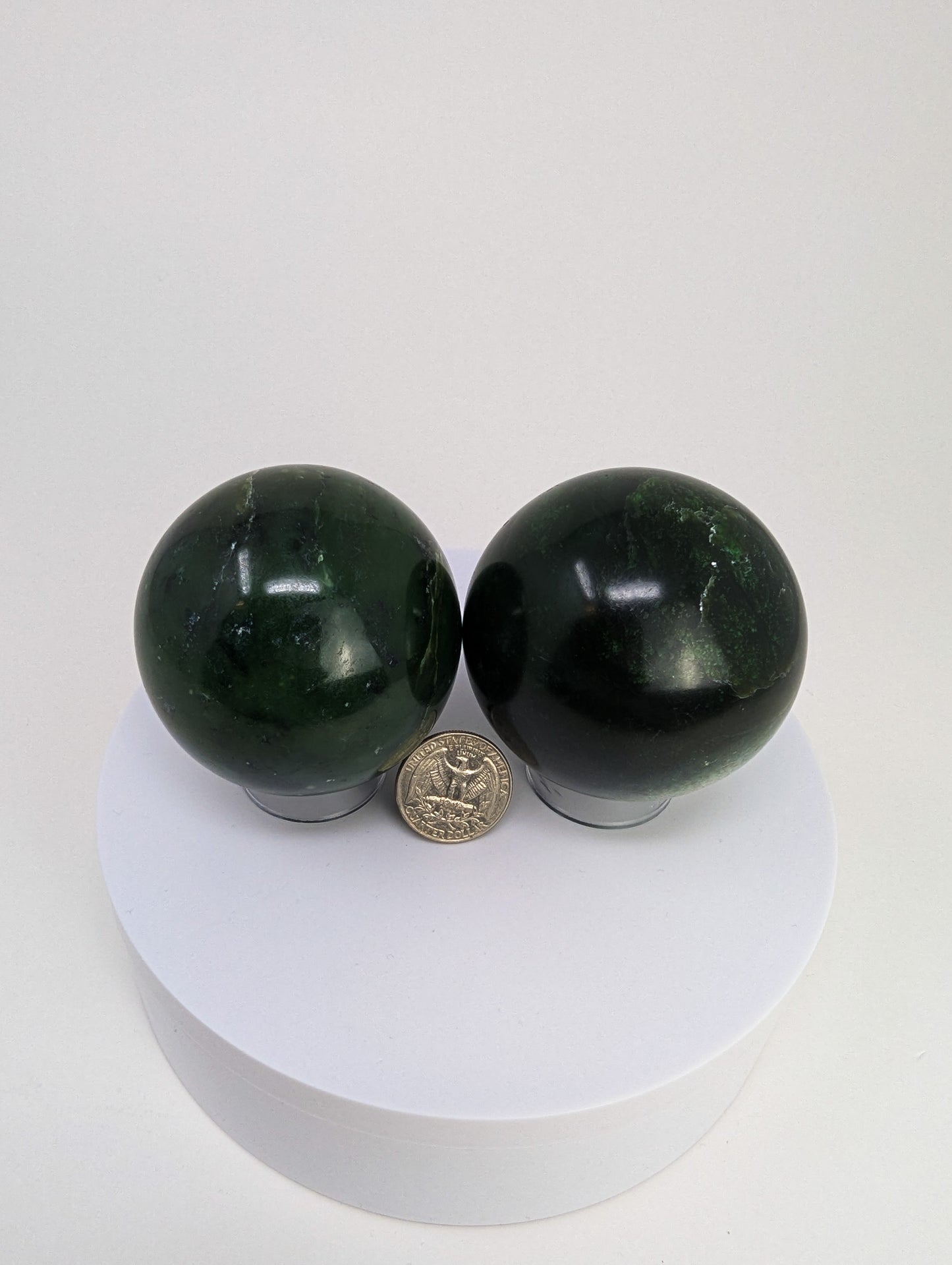 British Columbia Nephrite - Sphere - B+ Grade - 2pc - 825g