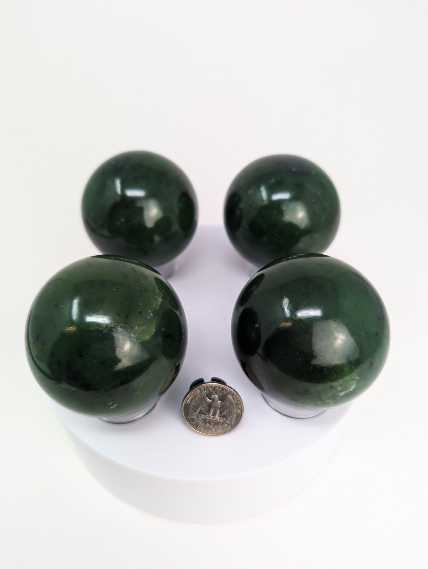 British Columbia Nephrite - Sphere - Grade A - 4pc - 1293g
