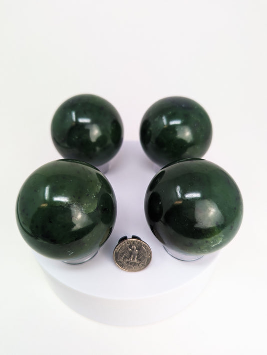British Columbia Nephrite - Sphere - Grade A - 4pc - 1293g