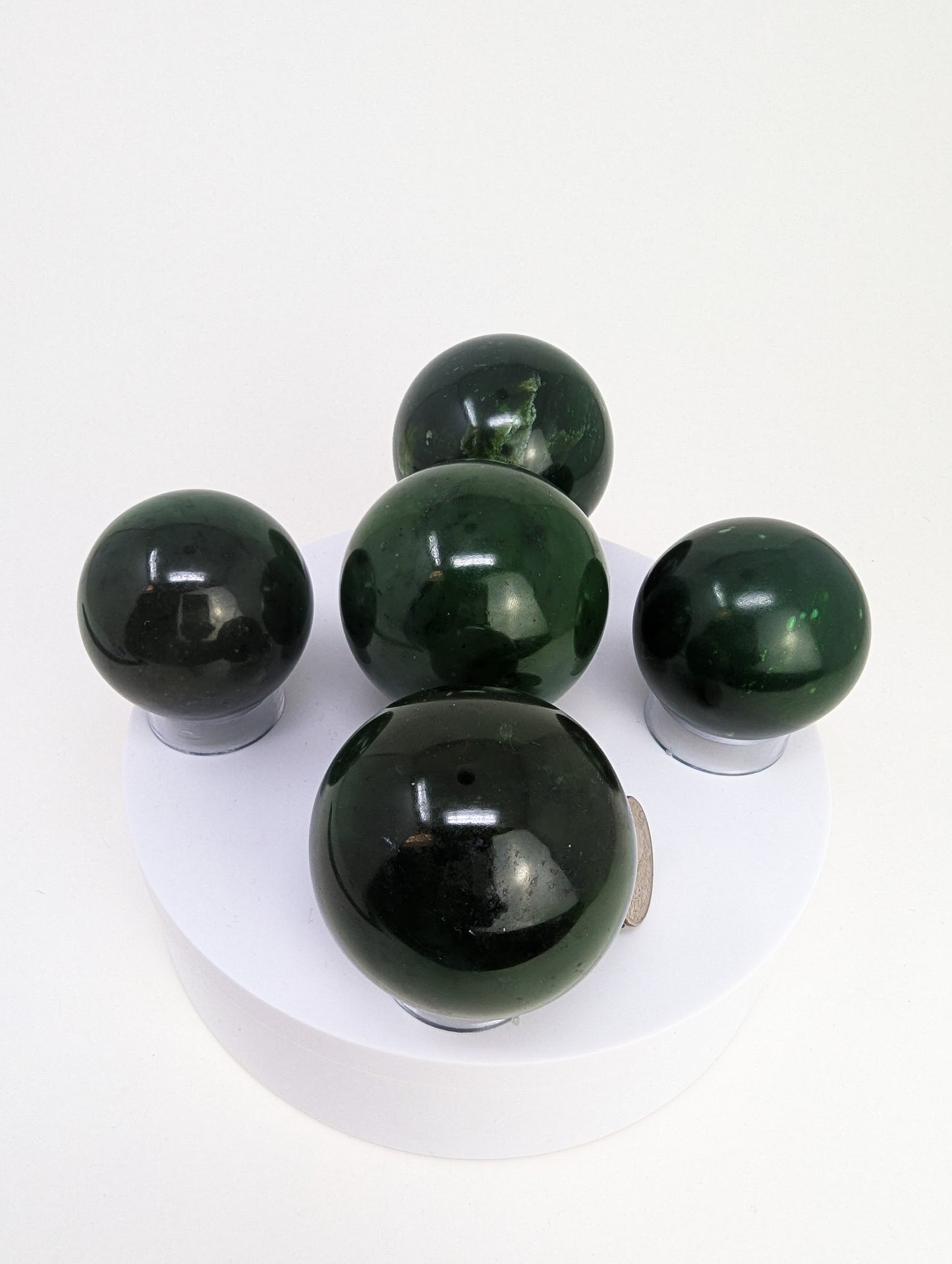 British Columbia Nephrite - Sphere - Grade A - 5pc - 1167g