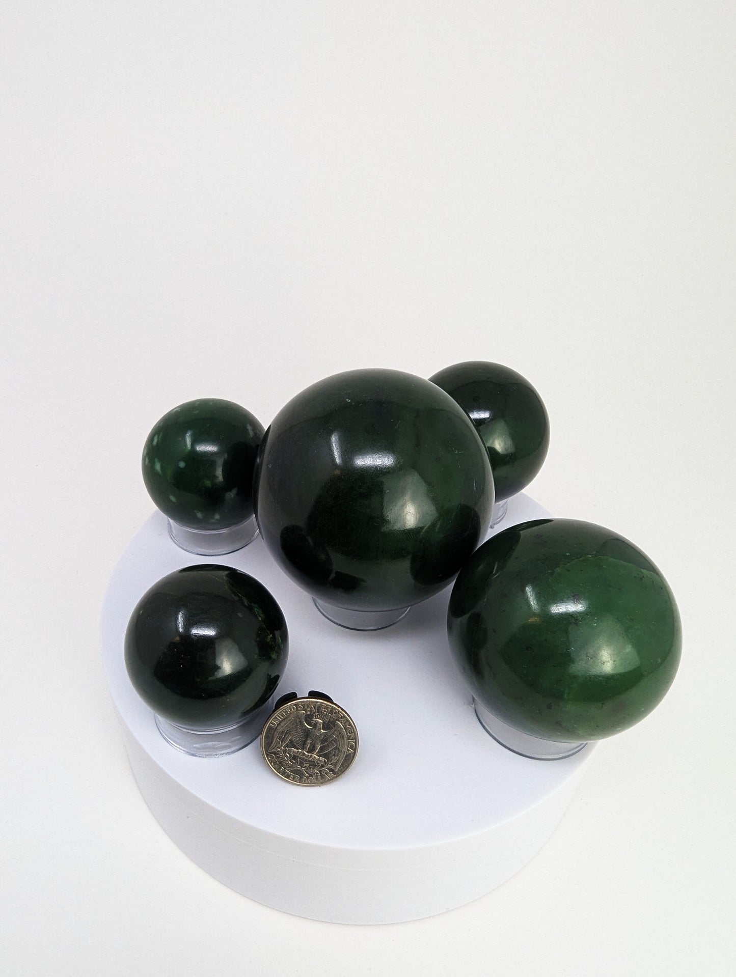 British Columbia Nephrite - Sphere - B+ Grade - 5pc - 1135.1g