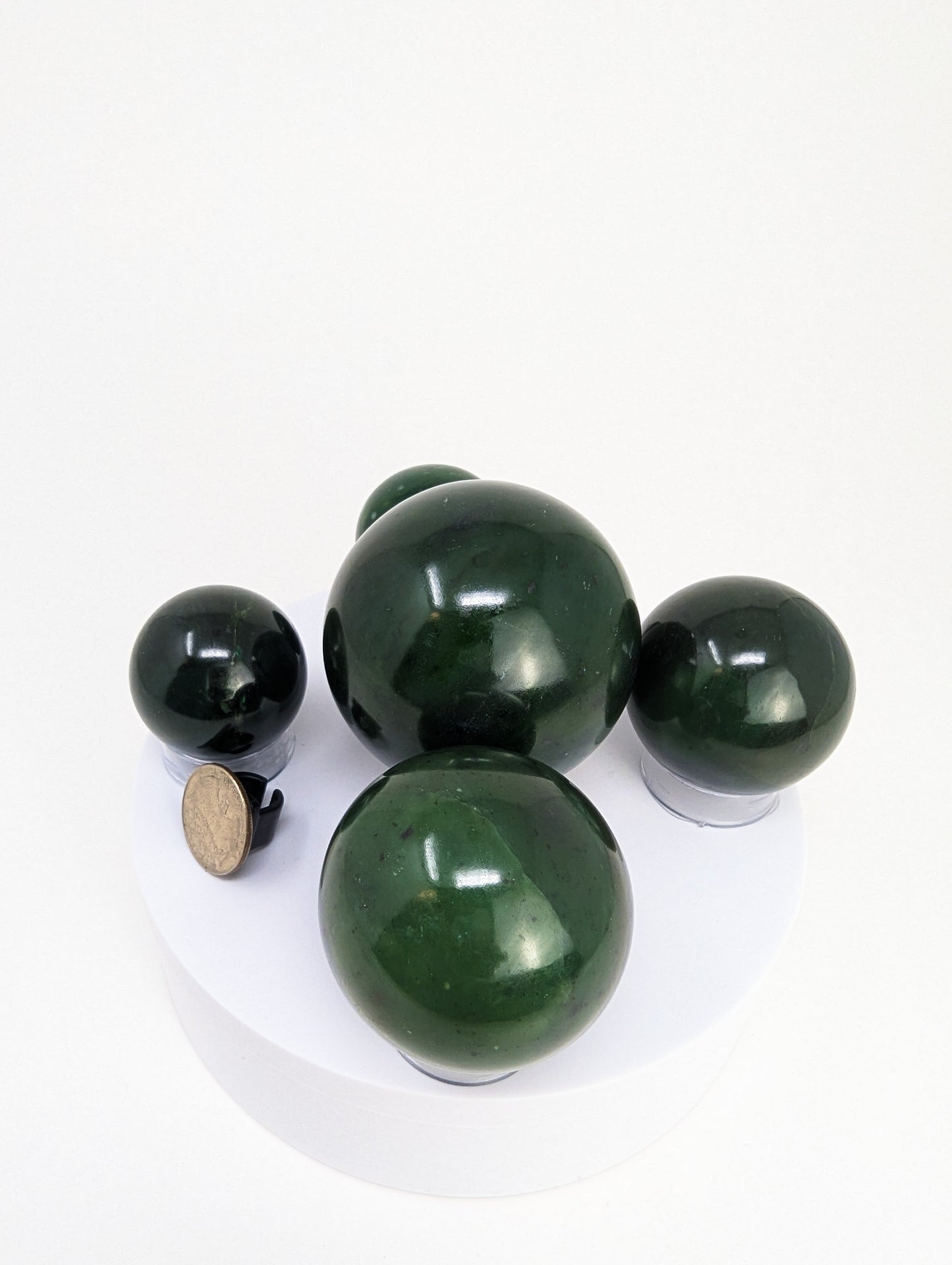 British Columbia Nephrite - Sphere - B+ Grade - 5pc - 1135.1g