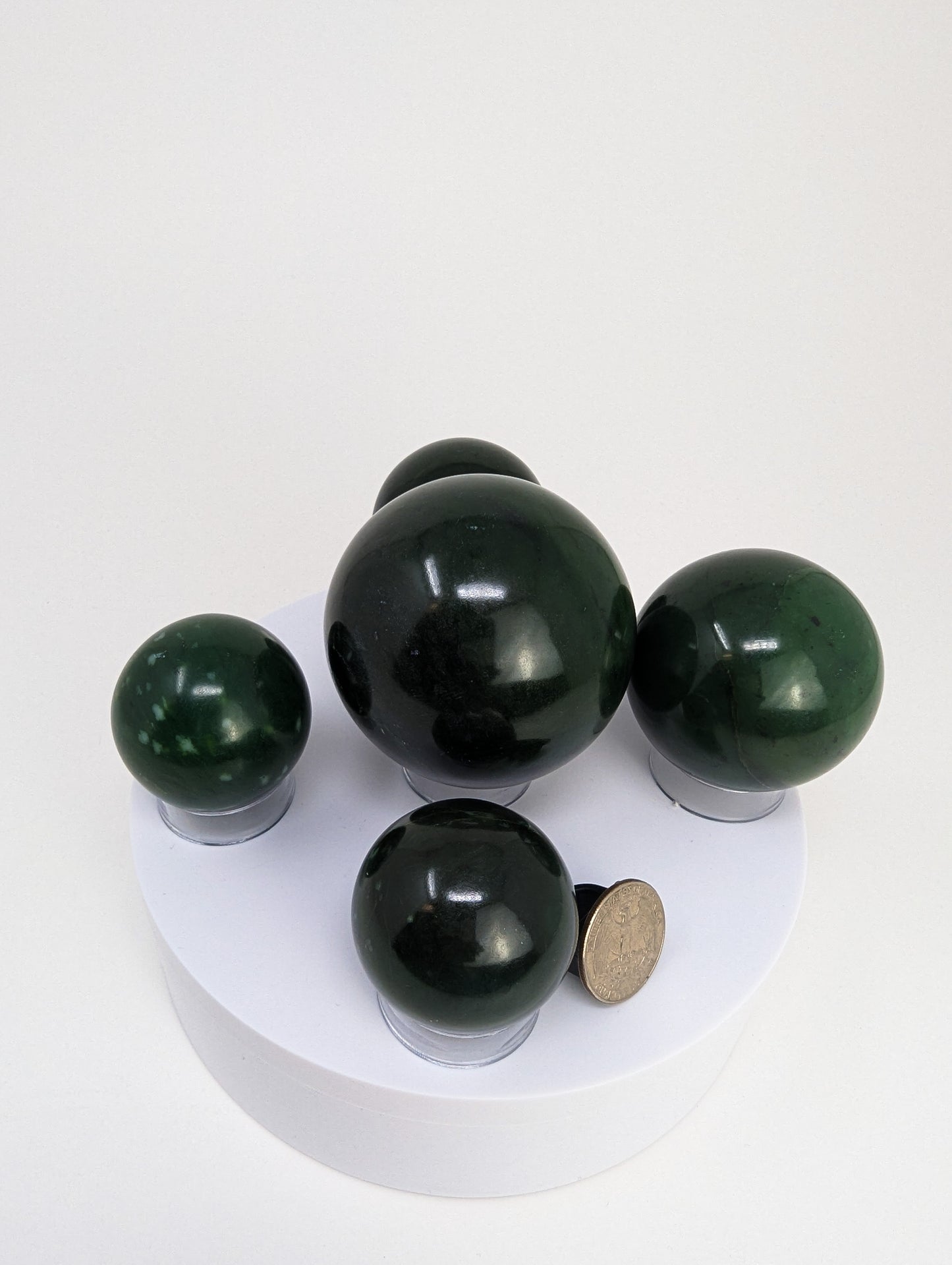British Columbia Nephrite - Sphere - B+ Grade - 5pc - 1135.1g
