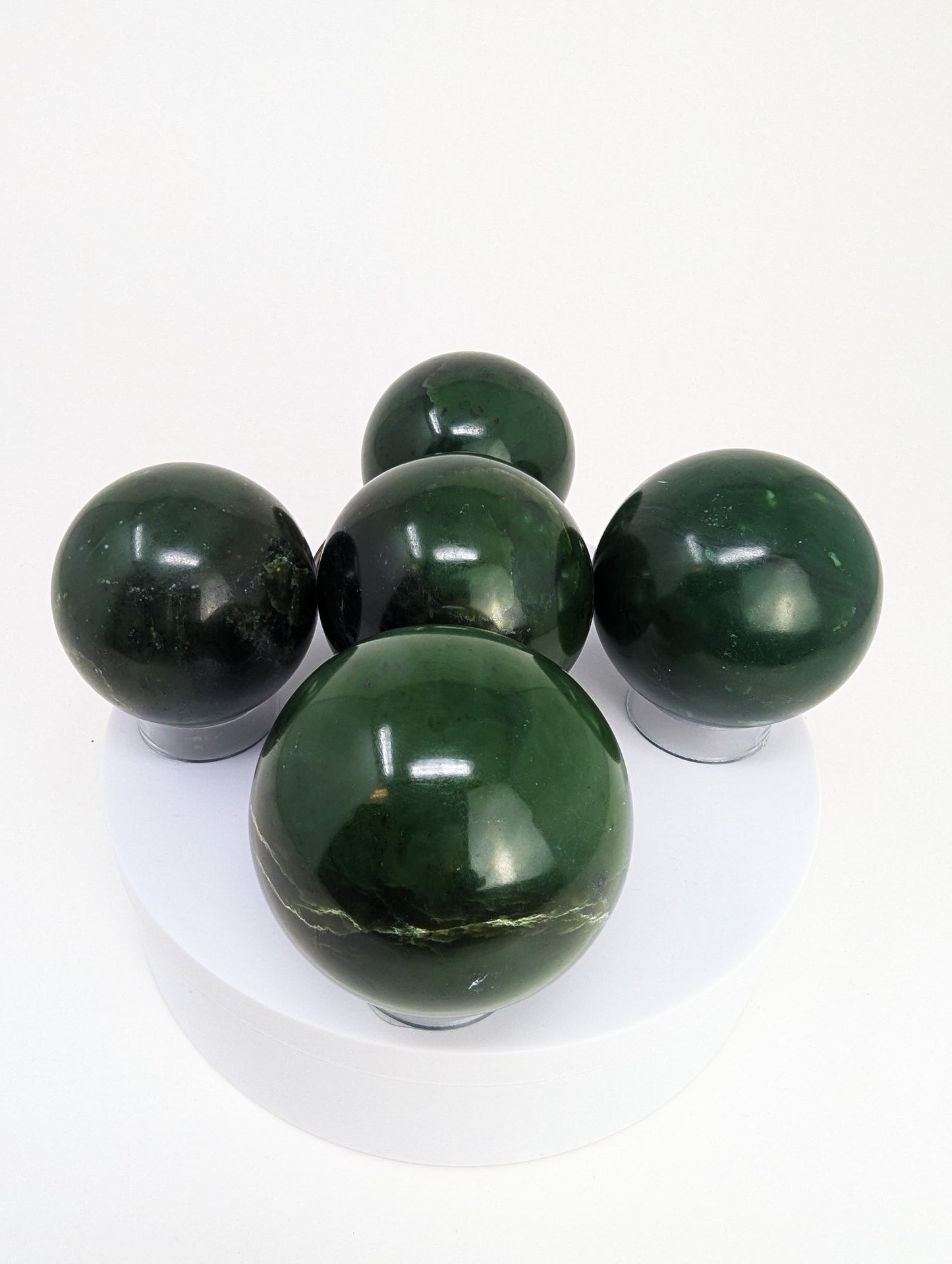 British Columbia Nephrite - Sphere - B+ Grade - 5pc - 1427g