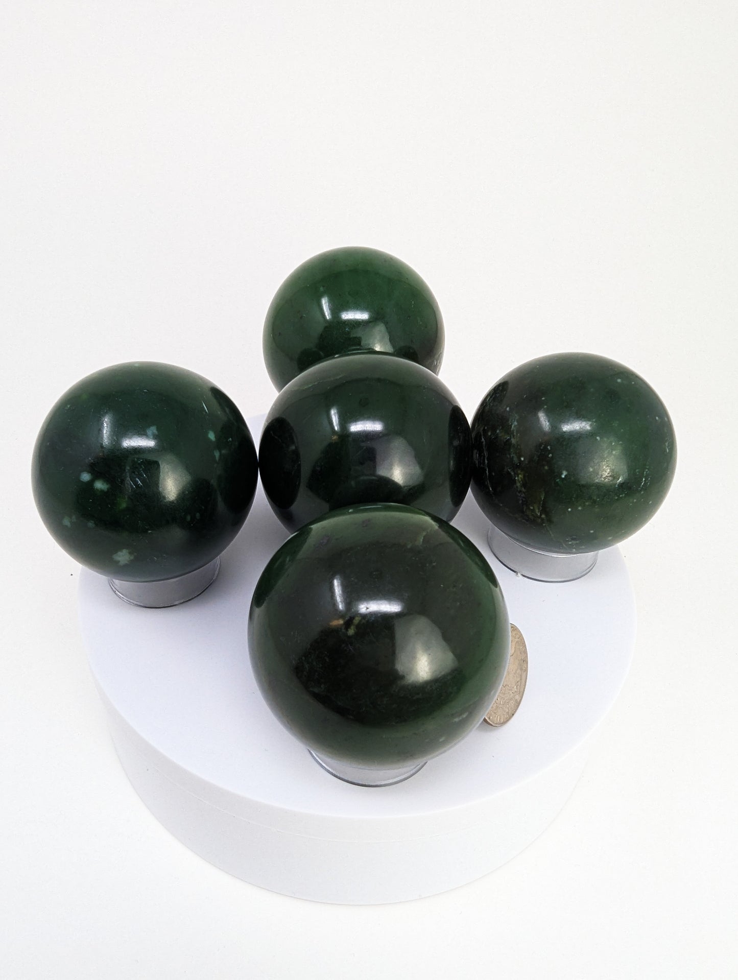 British Columbia Nephrite - Sphere - B+ Grade - 5pc - 1427g