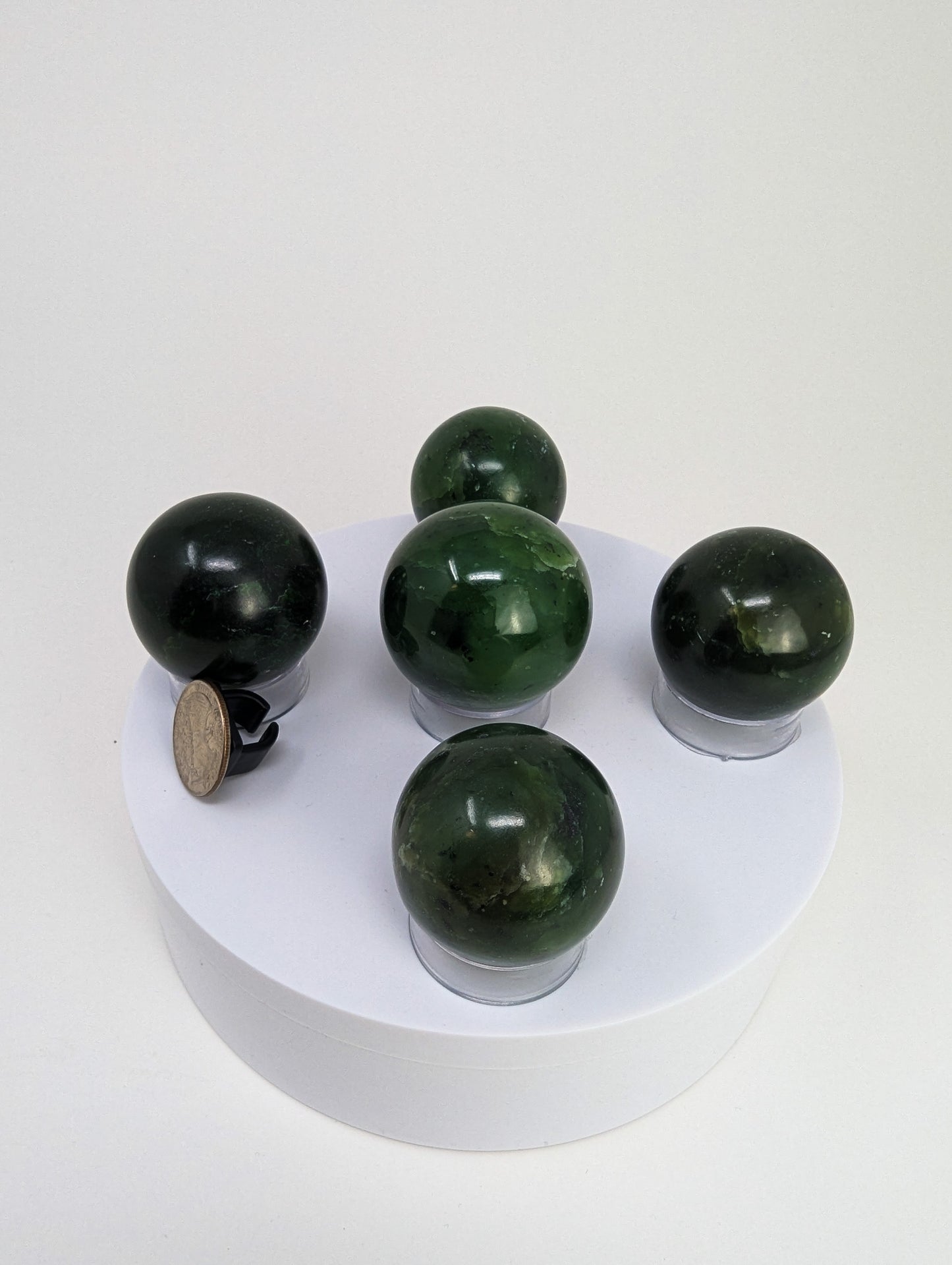 British Columbia Nephrite - Sphere - B+ Grade - 5pc - 574g