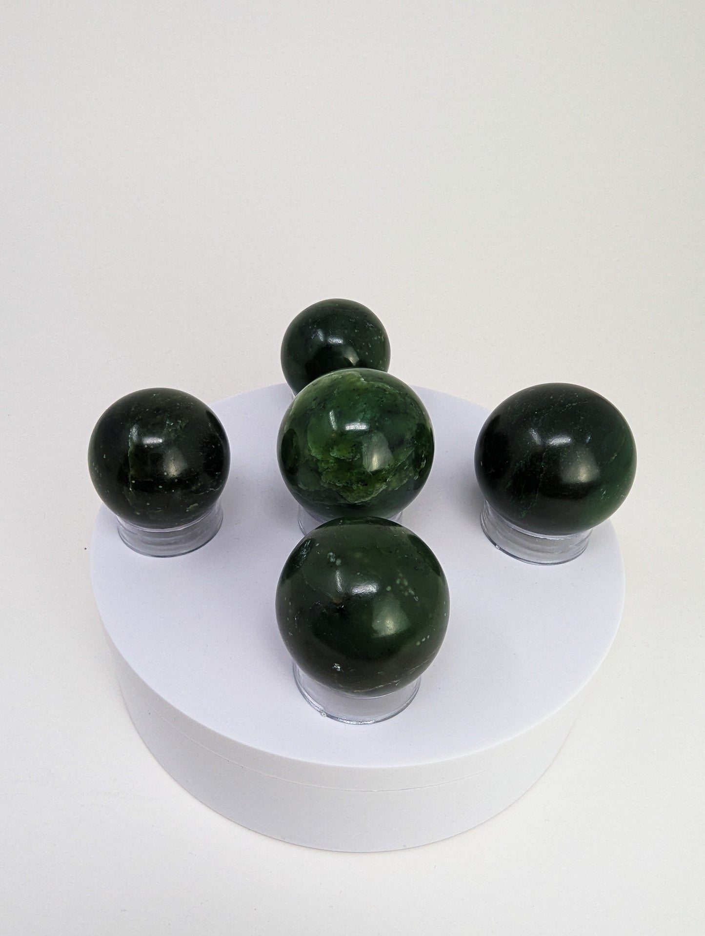 British Columbia Nephrite - Sphere - B+ Grade - 5pc - 574g