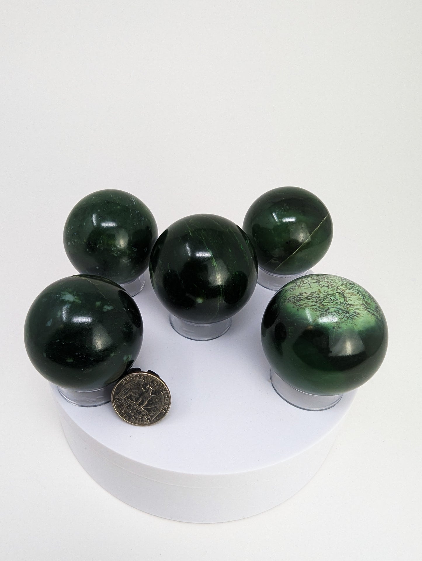 British Columbia Nephrite - Sphere - B+ Grade - 5pc - 933g