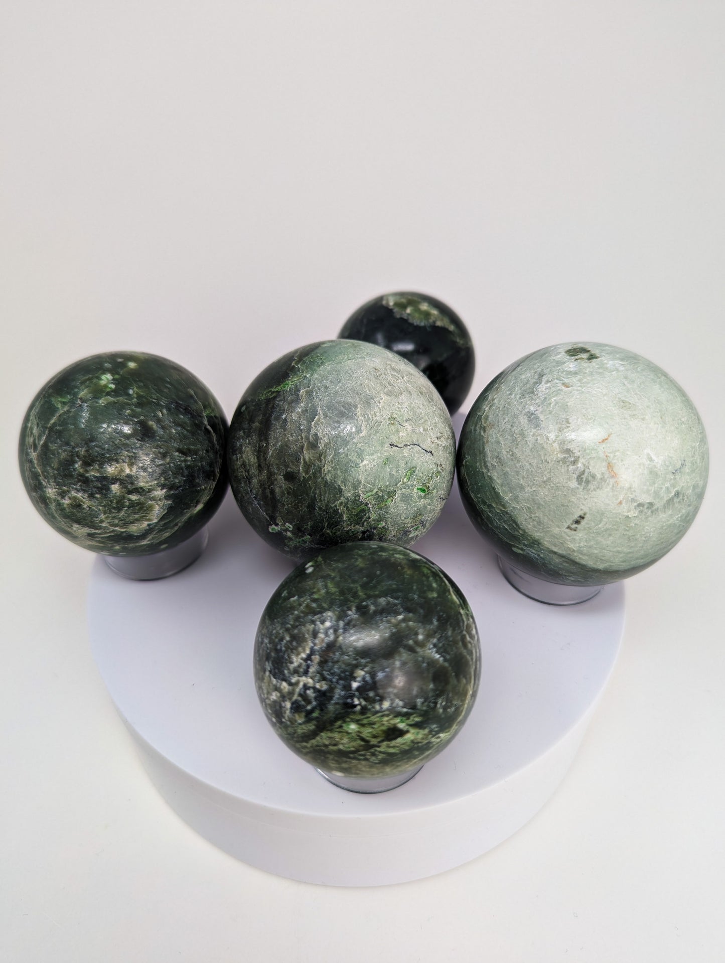 British Columbia Nephrite - Sphere - C Grade - 5pc - 1419g
