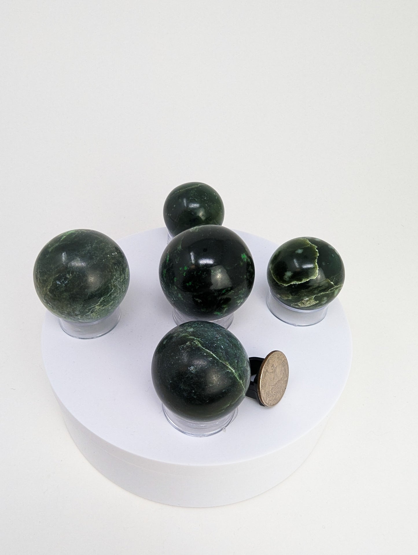 British Columbia Nephrite - Sphere - C Grade - 5pc - 568g