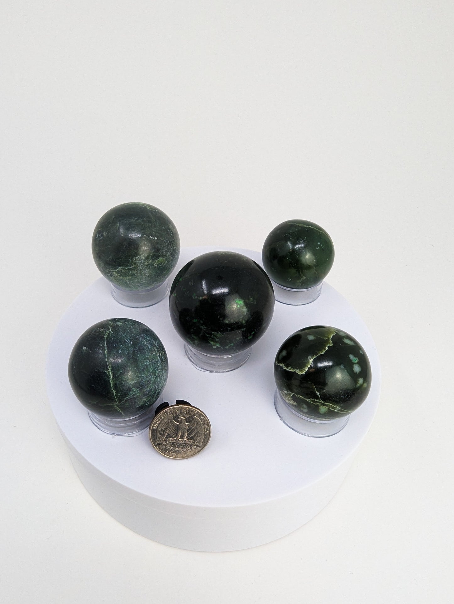 British Columbia Nephrite - Sphere - C Grade - 5pc - 568g