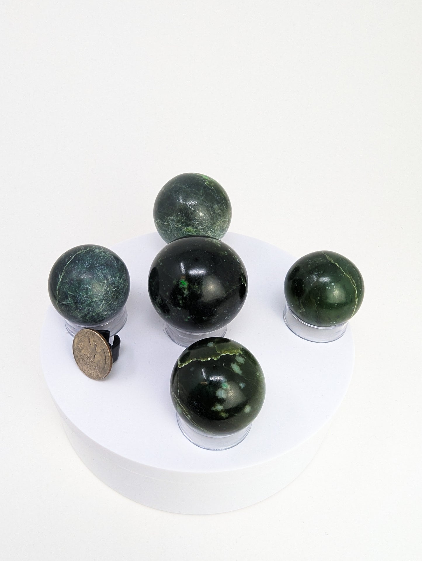 British Columbia Nephrite - Sphere - C Grade - 5pc - 568g