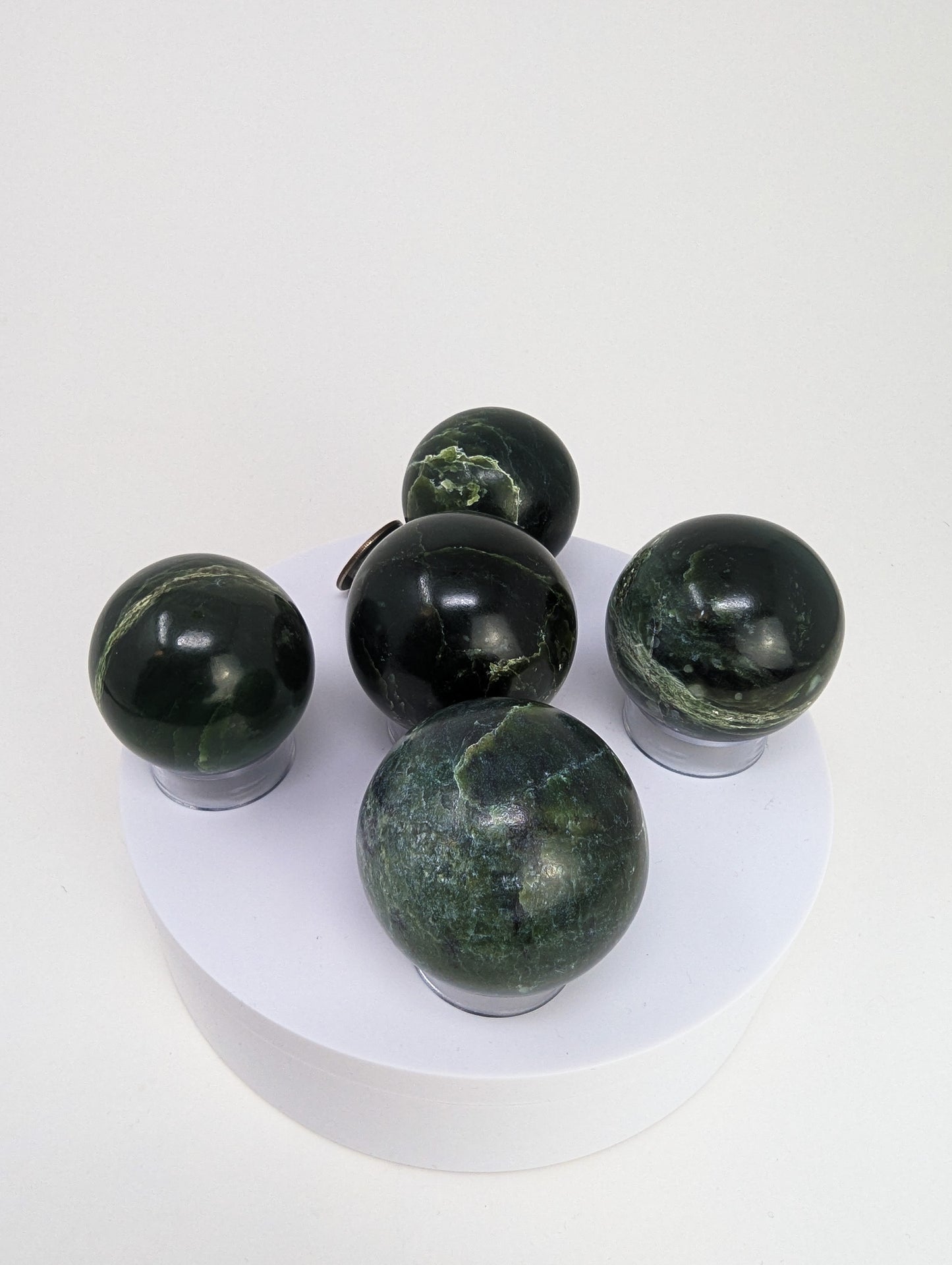 British Columbia Nephrite - Sphere - C Grade - 5pc - 821g