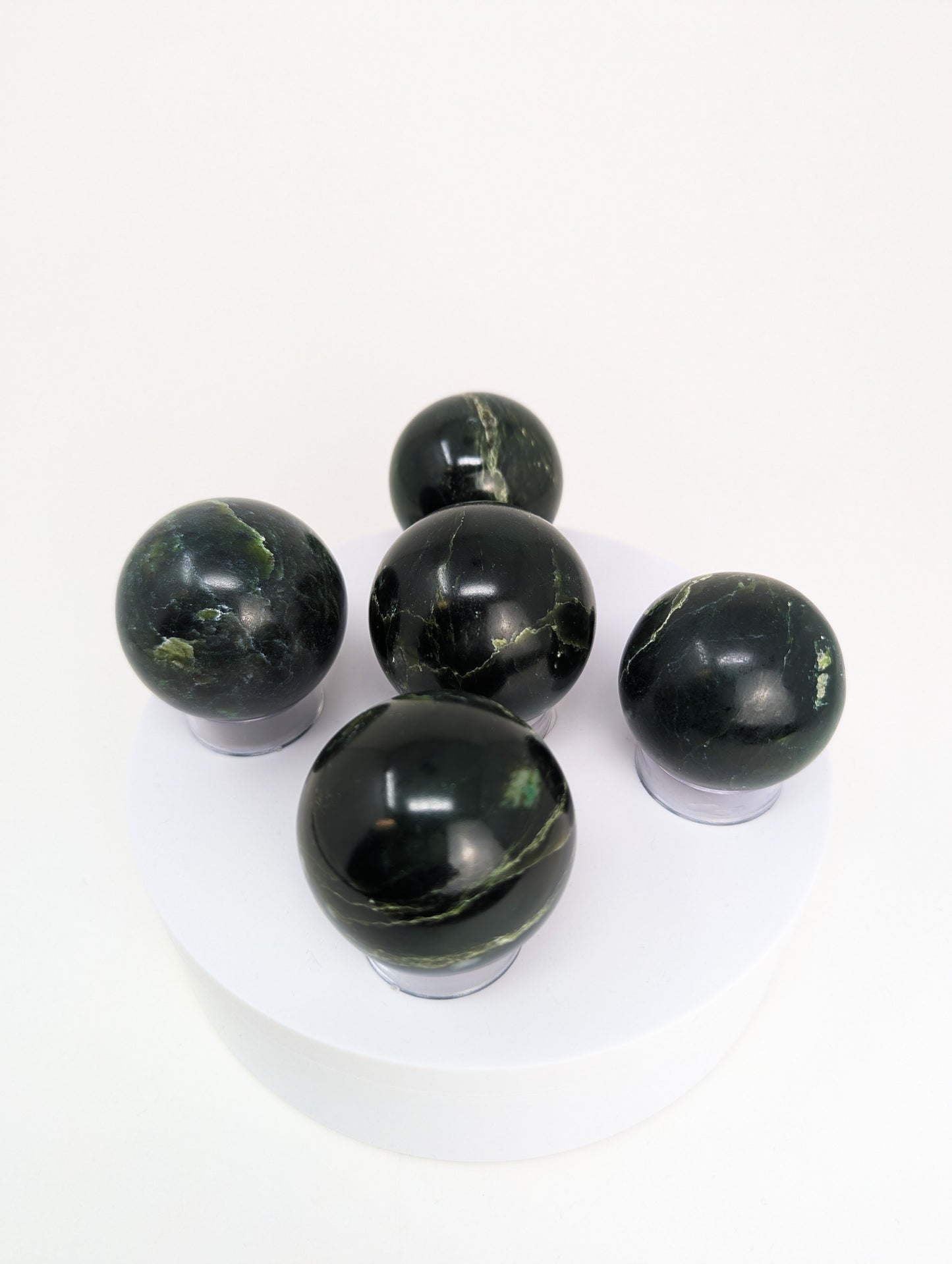 British Columbia Nephrite - Sphere - C Grade - 5pc - 821g