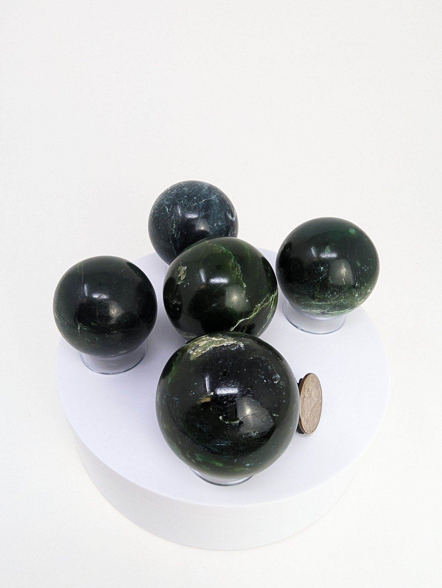 British Columbia Nephrite - Sphere - C Grade - 5pc - 903g