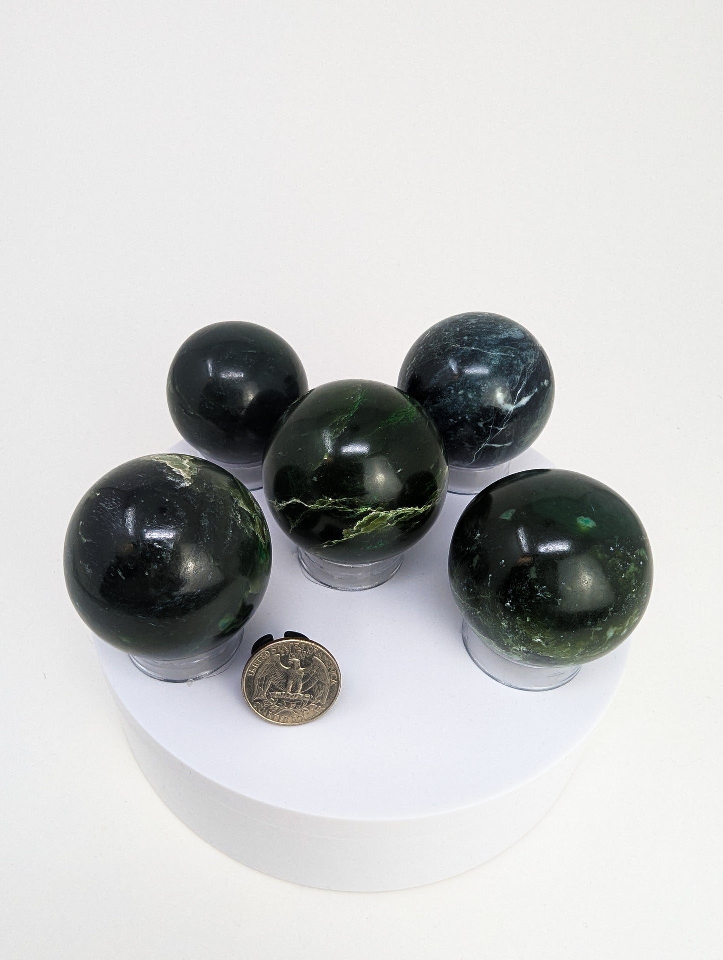 British Columbia Nephrite - Sphere - C Grade - 5pc - 903g