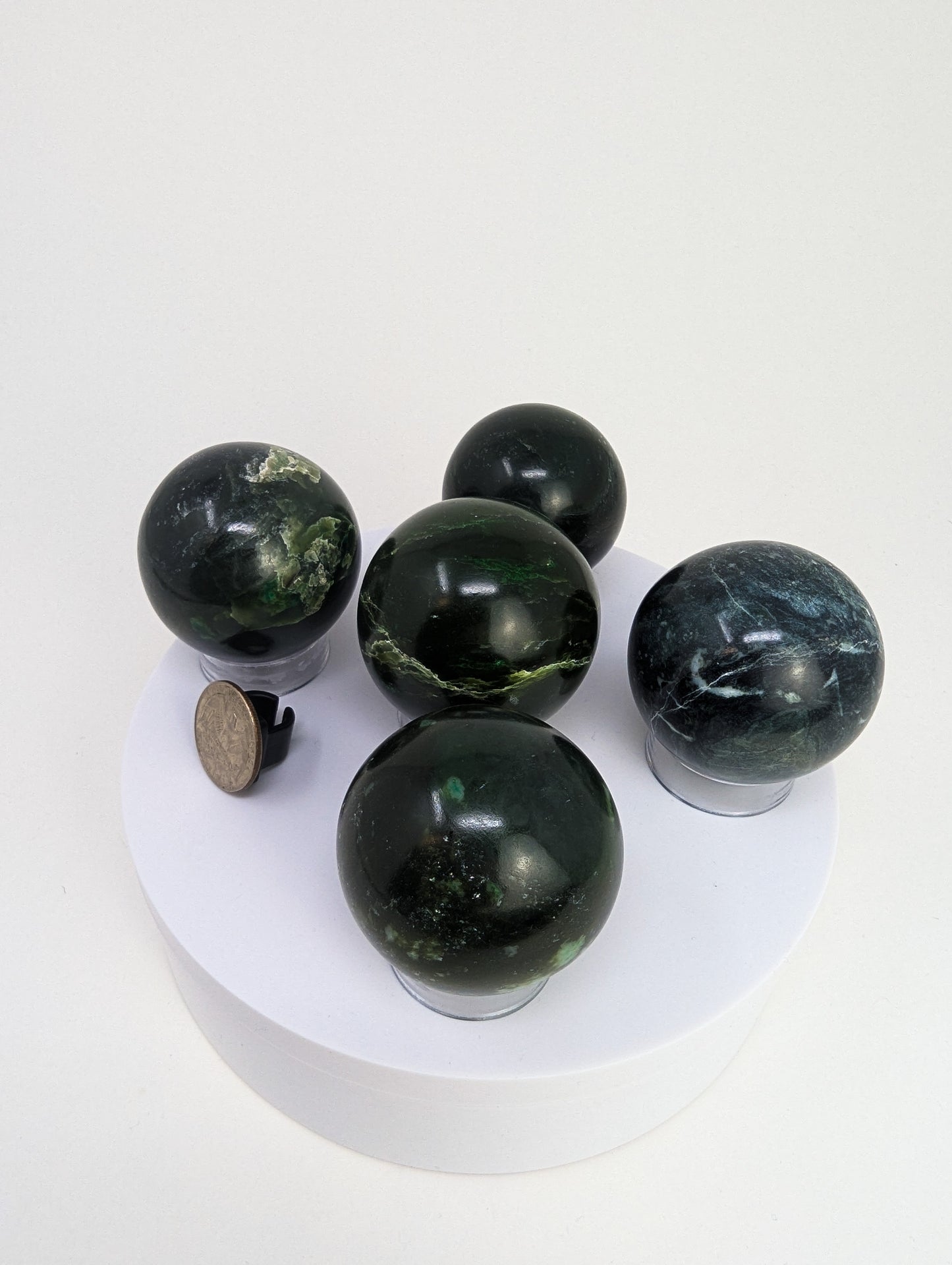 British Columbia Nephrite - Sphere - C Grade - 5pc - 903g
