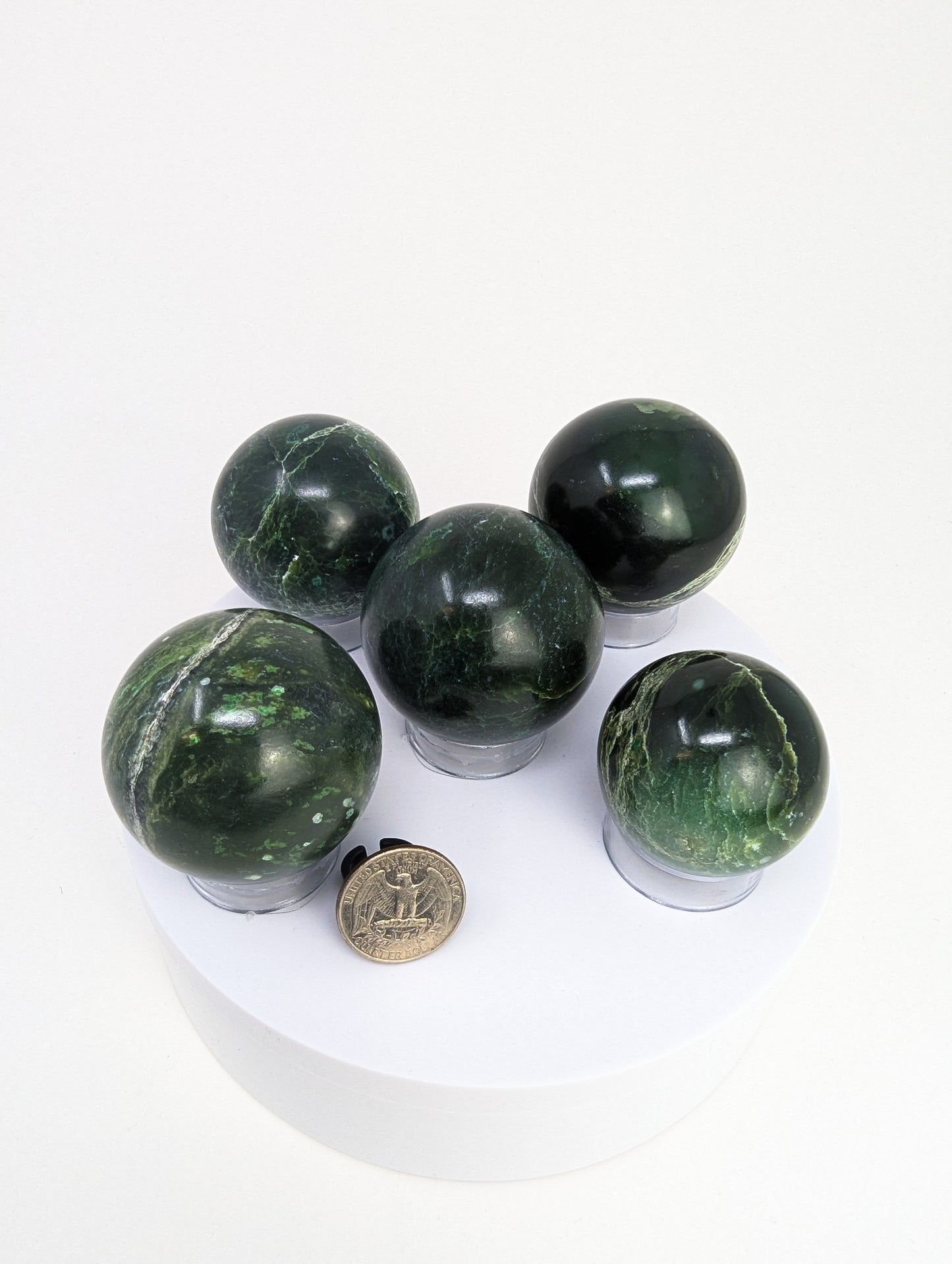 British Columbia Nephrite - Sphere - C Grade - 5pc - 905g