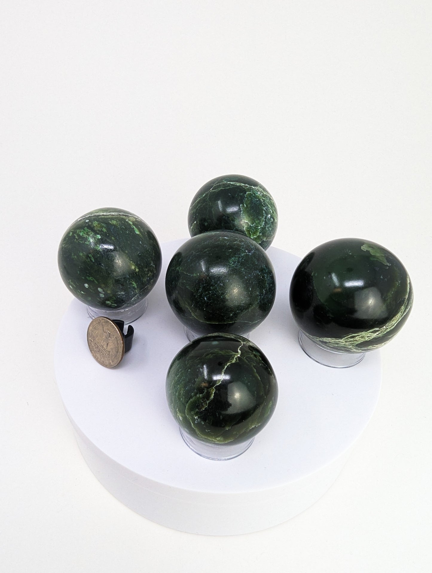 British Columbia Nephrite - Sphere - C Grade - 5pc - 905g