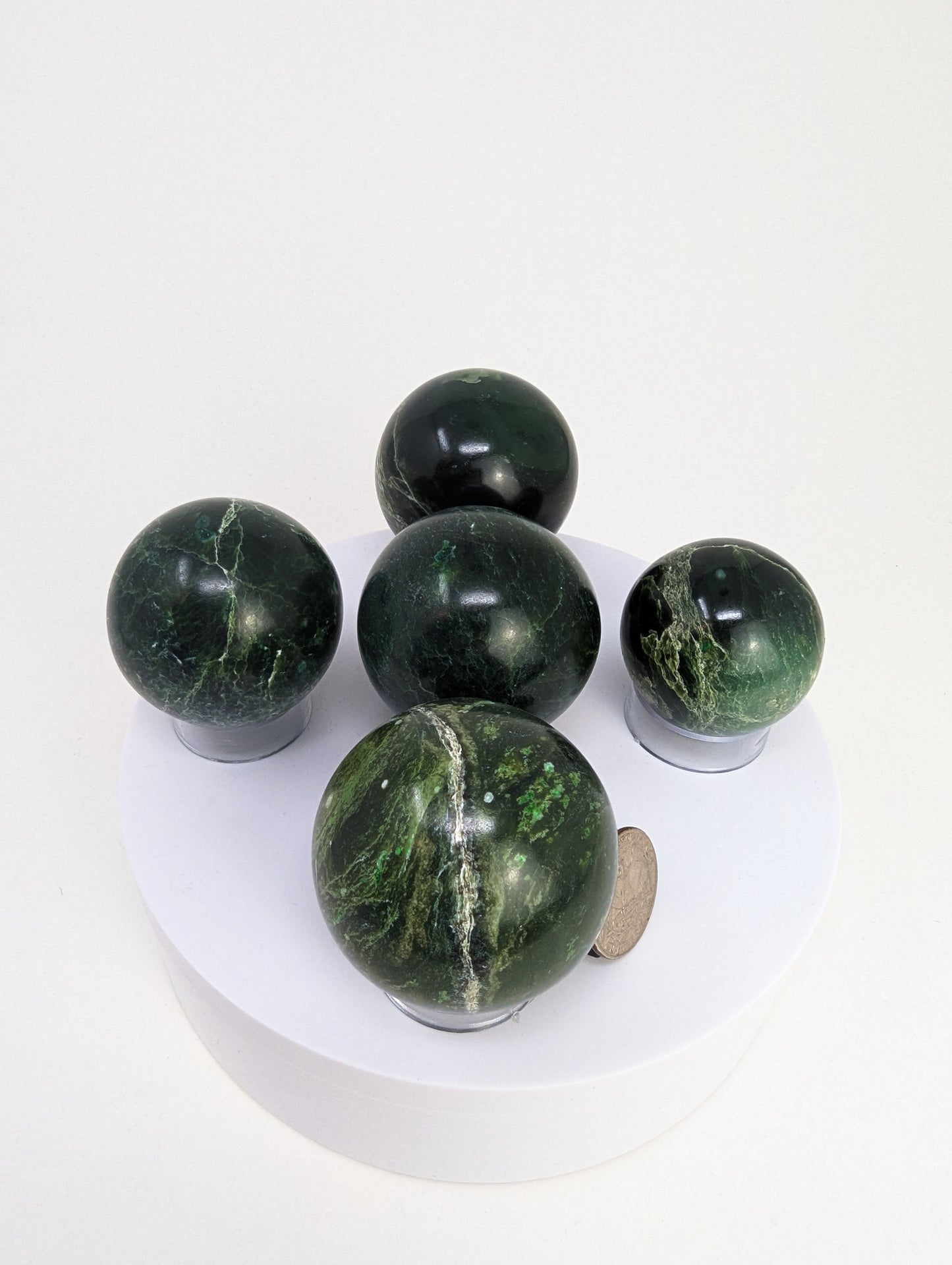 British Columbia Nephrite - Sphere - C Grade - 5pc - 905g