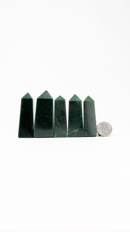 British Columbia Nephrite - Obelisk - A Grade - 5pc - 439g
