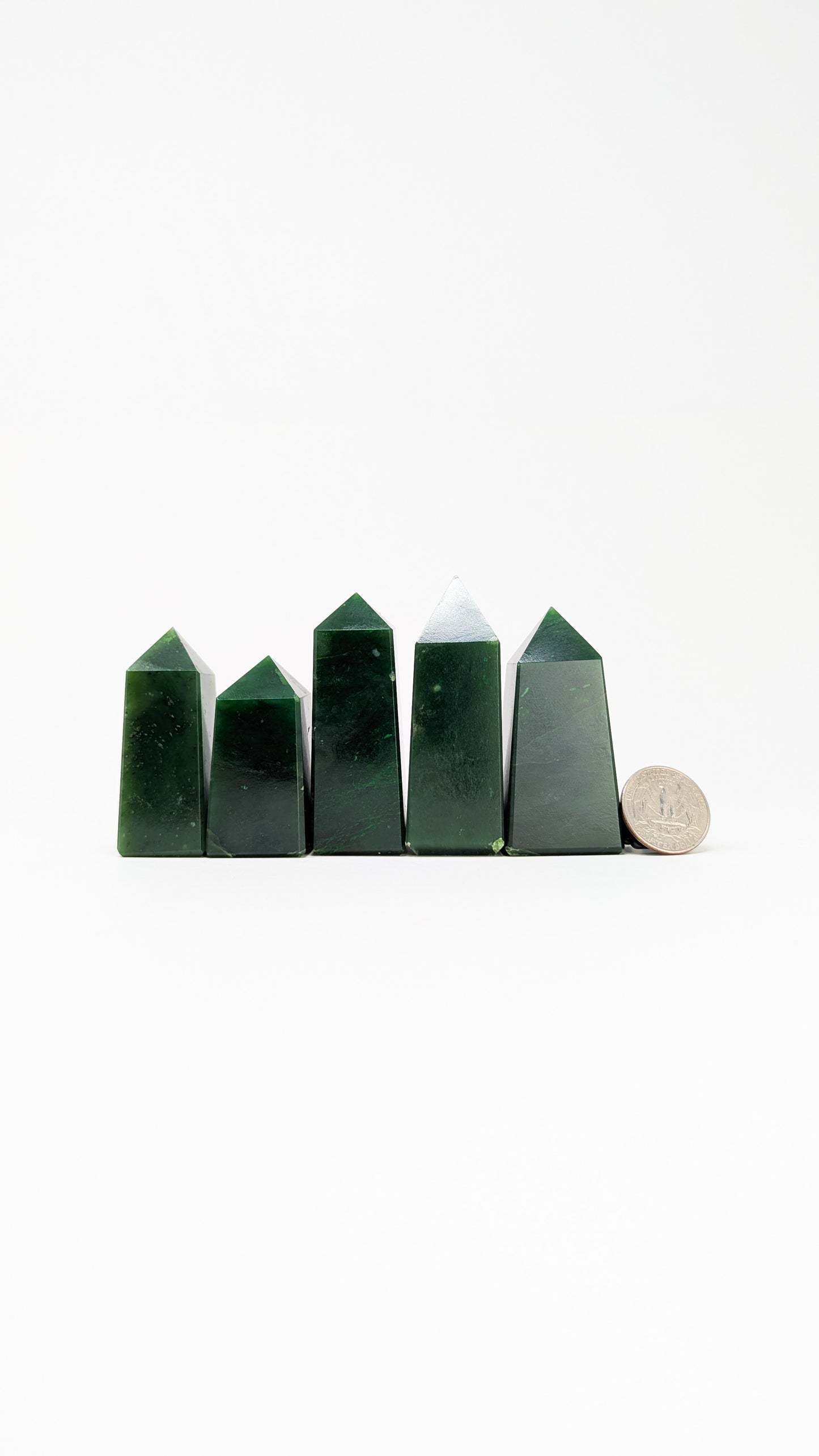 British Columbia Nephrite - Obelisk - A Grade - 5pc - 460g
