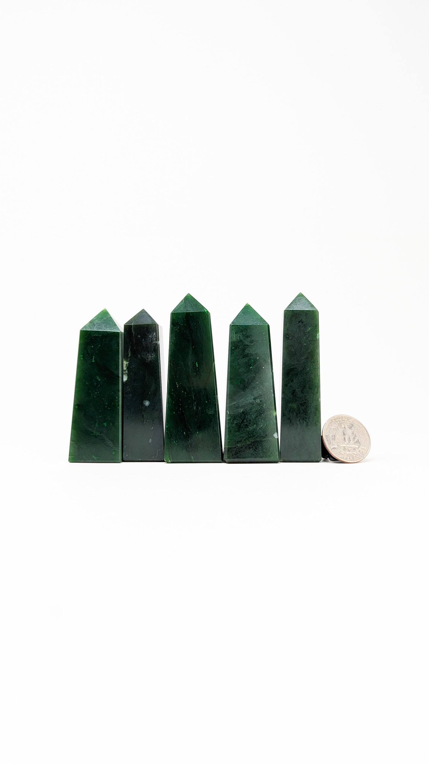 British Columbia Nephrite - Obelisk - A Grade - 5pc - 470g