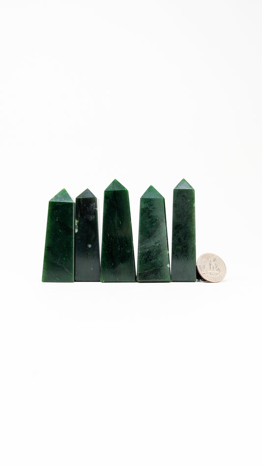 British Columbia Nephrite - Obelisk - A Grade - 5pc - 470g