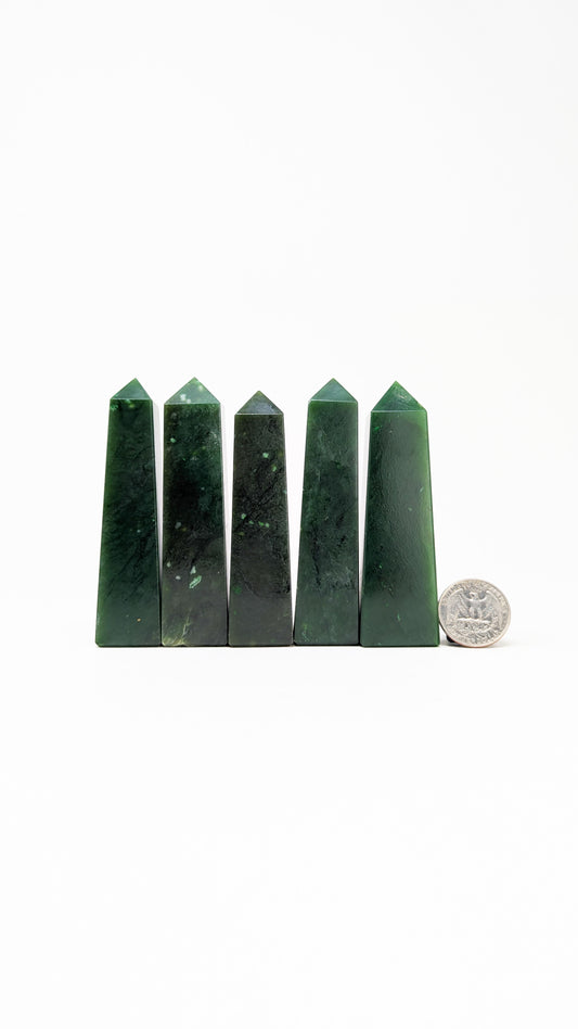 British Columbia Nephrite - Obelisk - A Grade - 5pc - 520g