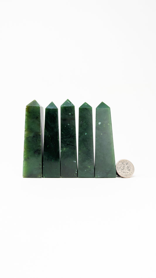 British Columbia Nephrite - Obelisk - A Grade - 5pc - 584g