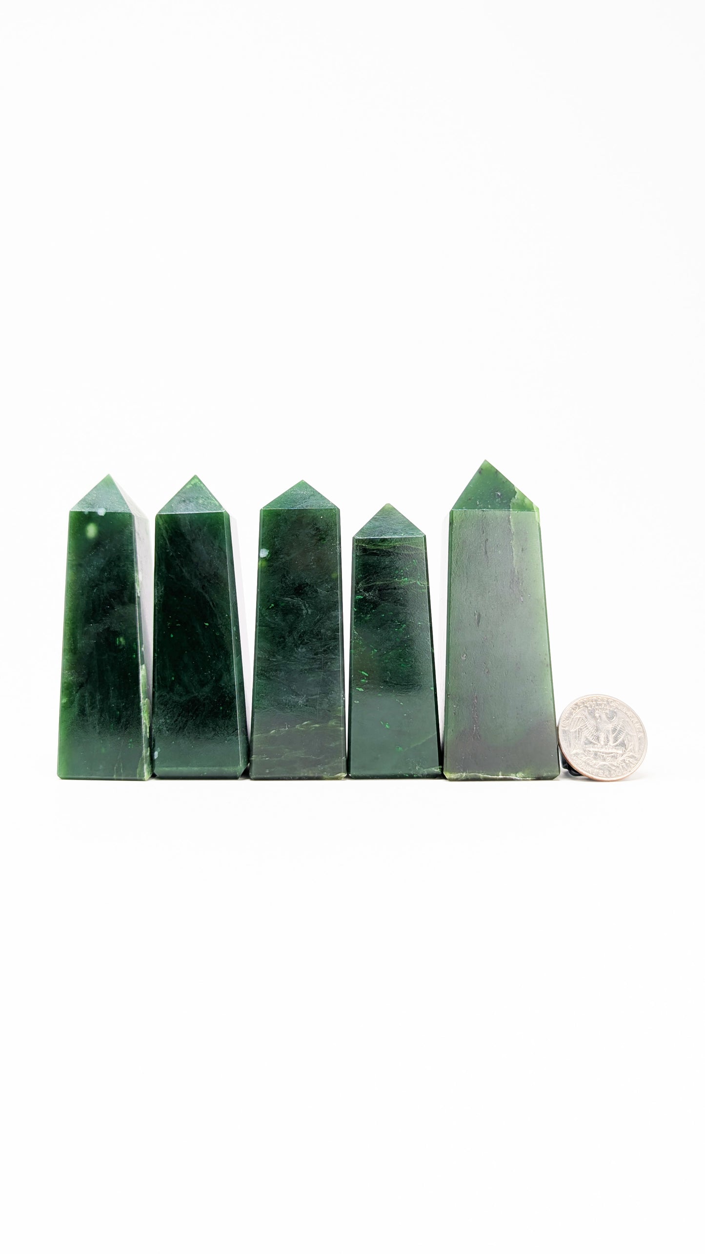 British Columbia Nephrite - Tower - A Grade - 5pc - 622g