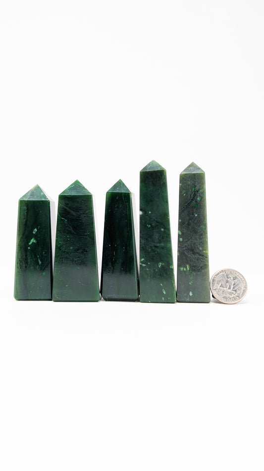 British Columbia Nephrite - Obelisk - A Grade - 5pc - 643g