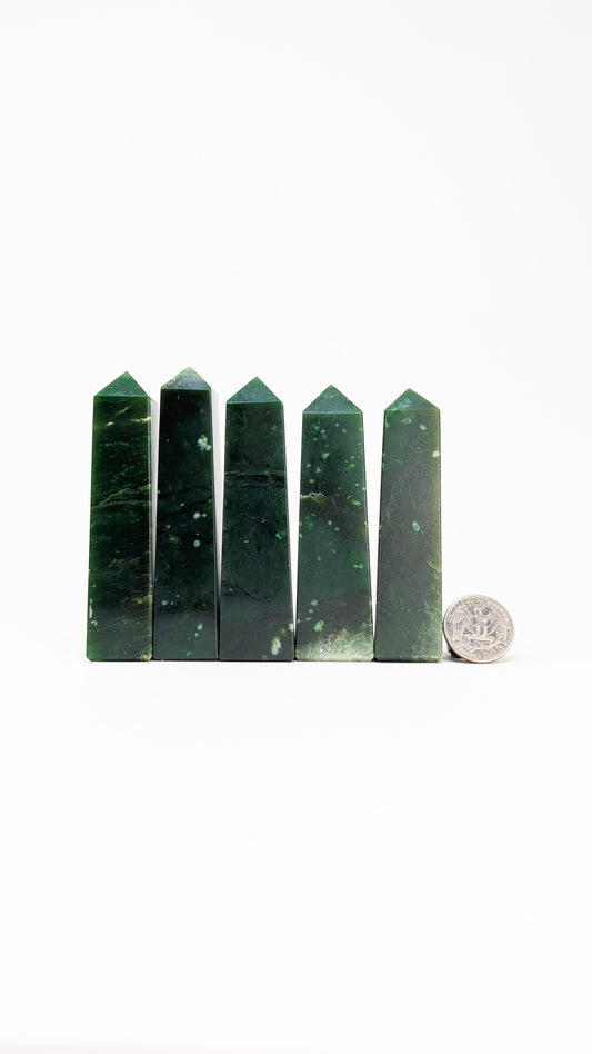 British Columbia Nephrite - Obelisk - A Grade - 5pc - 656g