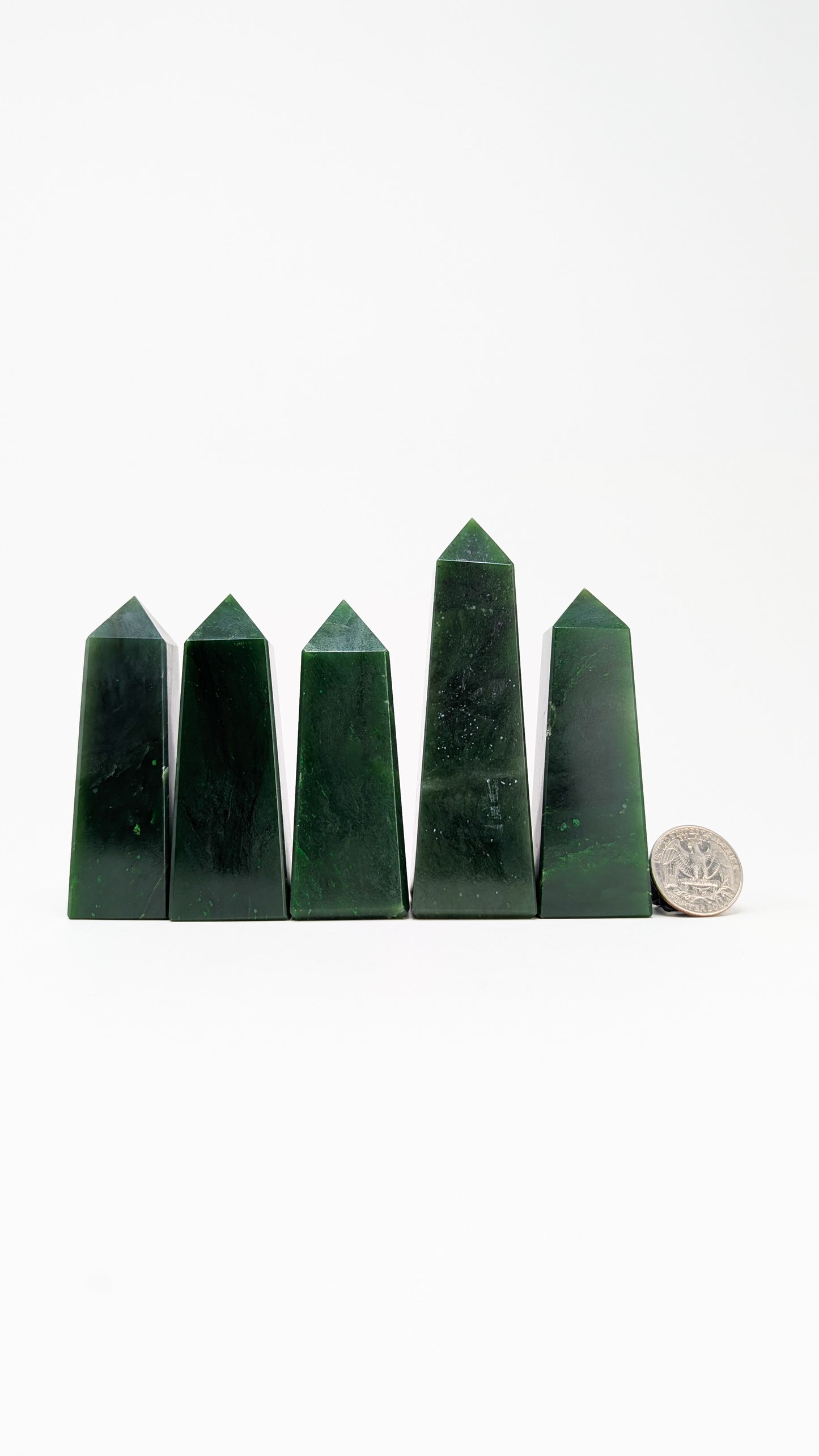British Columbia Nephrite - Obelisk - A Grade - 5pc - 726g