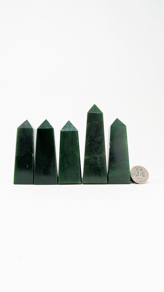 British Columbia Nephrite - Obelisk - A Grade - 5pc - 726g