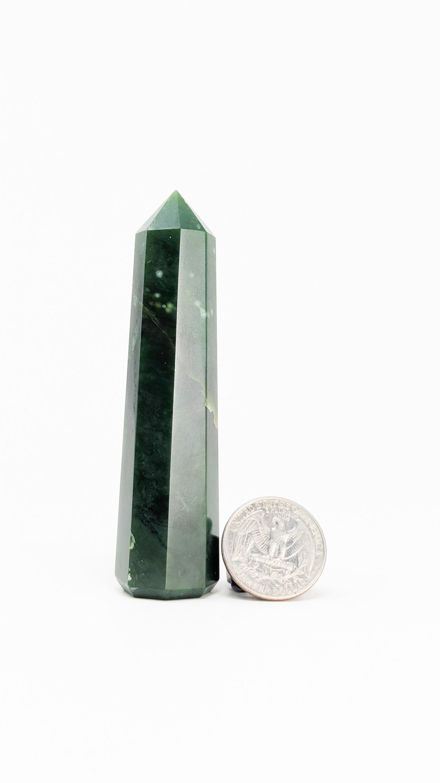 British Columbia Nephrite - Obelisk - B Grade - 1pc - 86.1g