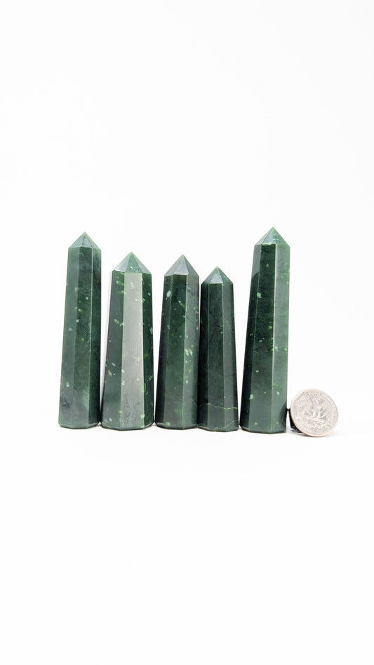British Columbia Nephrite - Obelisk - A Grade - 5pc - 460g