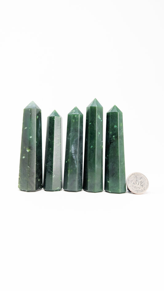 British Columbia Nephrite - Obelisk - A Grade - 5pc - 461g