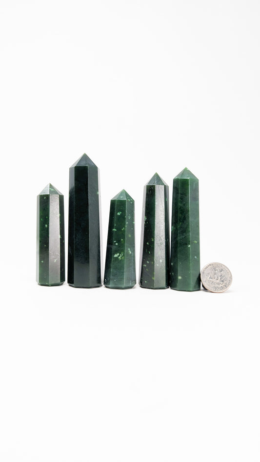 British Columbia Nephrite - Obelisk - A Grade - 5pc - 521g