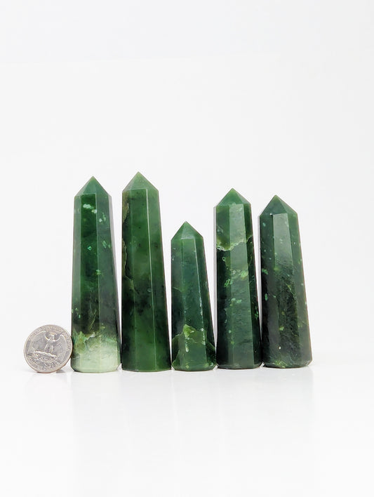 British Columbia Nephrite - Tower - B+ Grade - 5pc - 389g