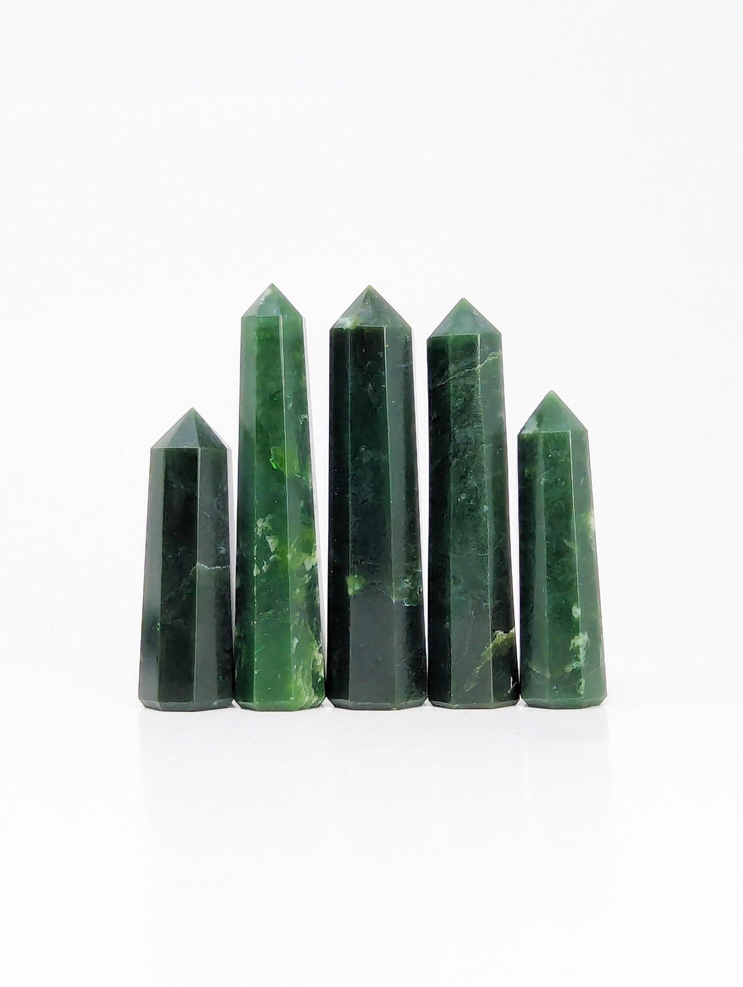 British Columbia Nephrite - Tower - B+ Grade - 5pc - 449g