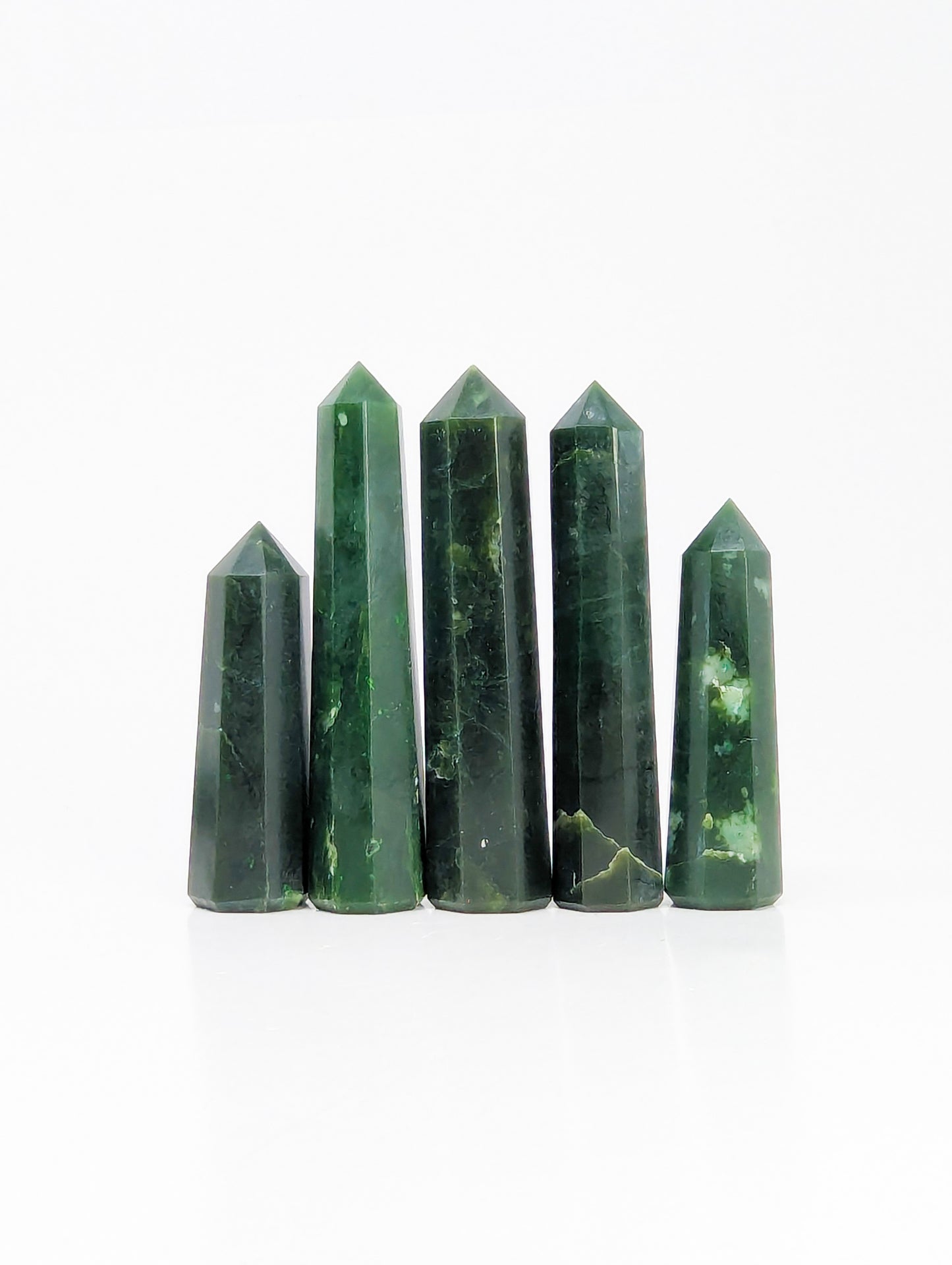 British Columbia Nephrite - Tower - B+ Grade - 5pc - 449g