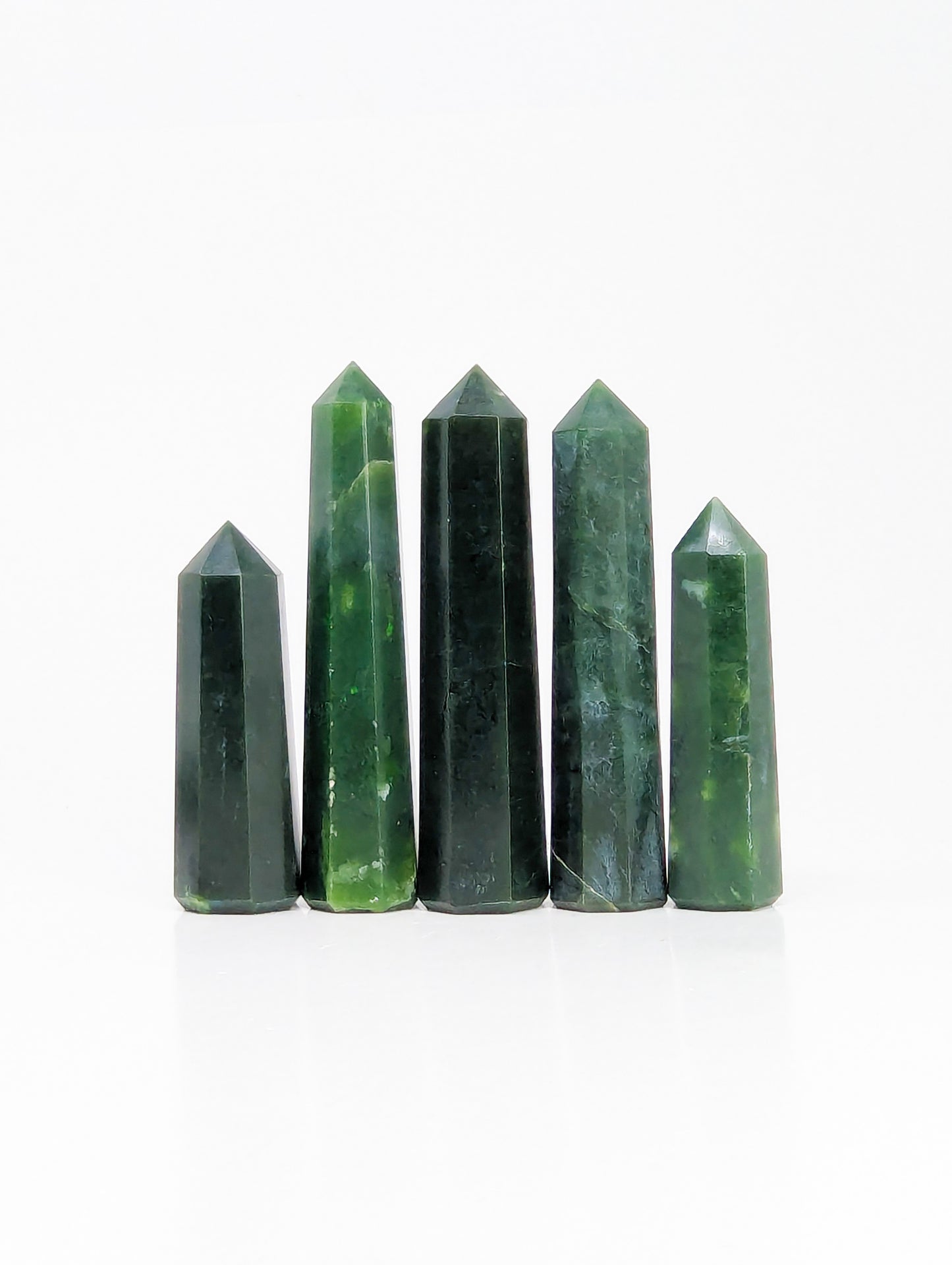 British Columbia Nephrite - Tower - B+ Grade - 5pc - 449g