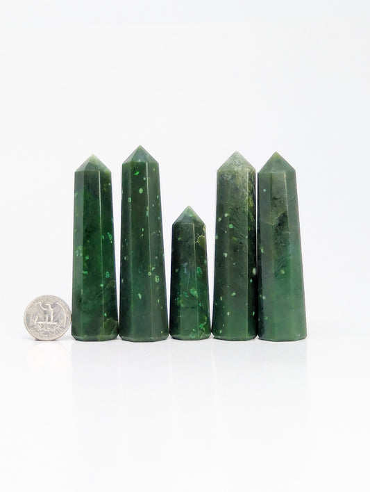 British Columbia Nephrite - Tower - B+ Grade - 5pc - 485g