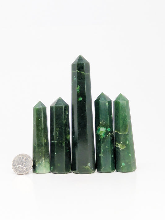 British Columbia Nephrite - Tower - B+ Grade - 5pc - 491g
